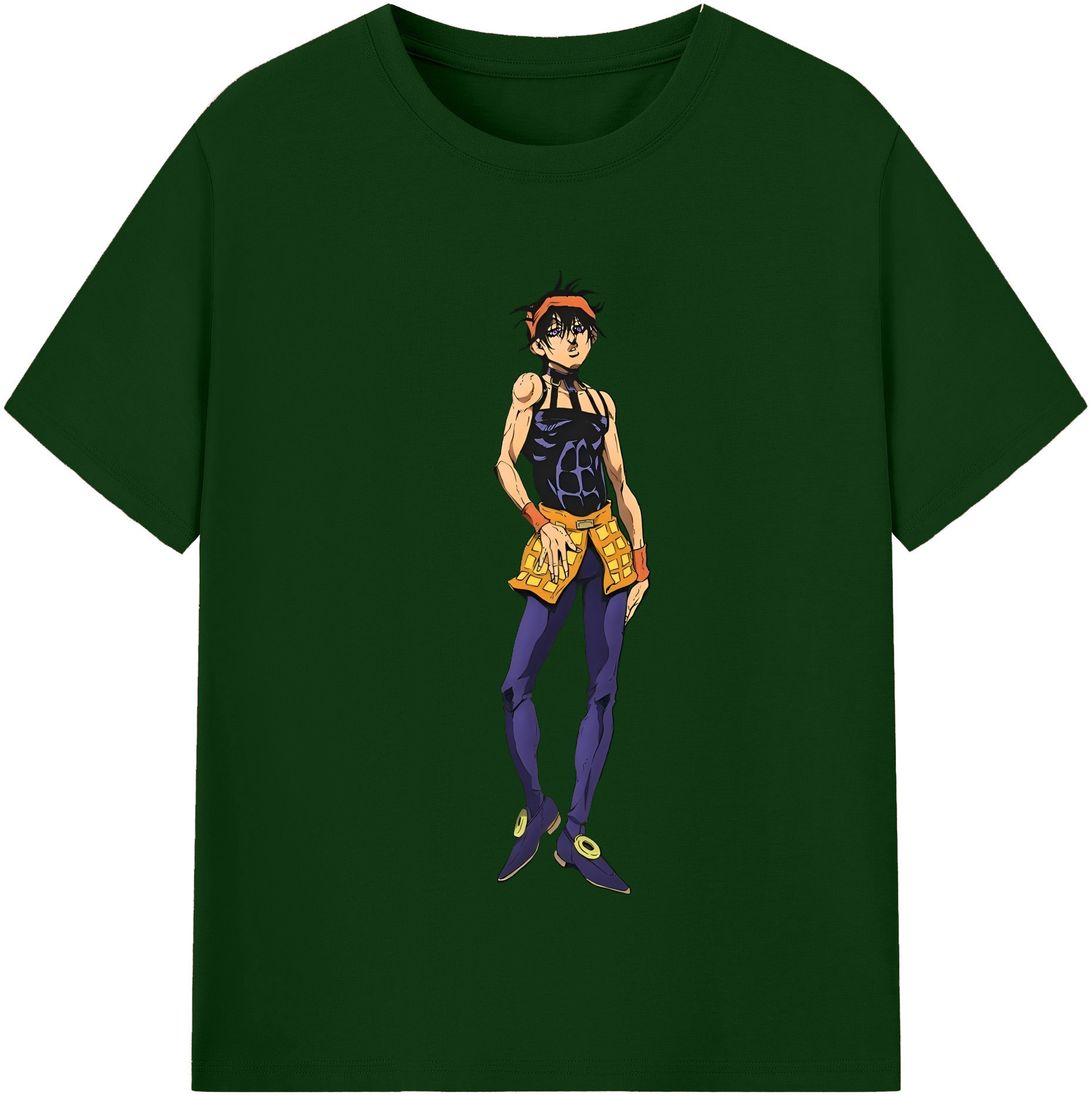 （画像用） ジョジョの奇妙な冒険 ナランチャ?ギルガ JoJo's Bizarre Adventure Narancia Ghirga 綿100％半袖Tシャツ（フロントプリント）